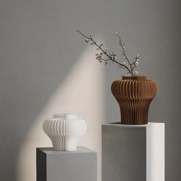 Expandable Honeycomb Kraft Paper Vase