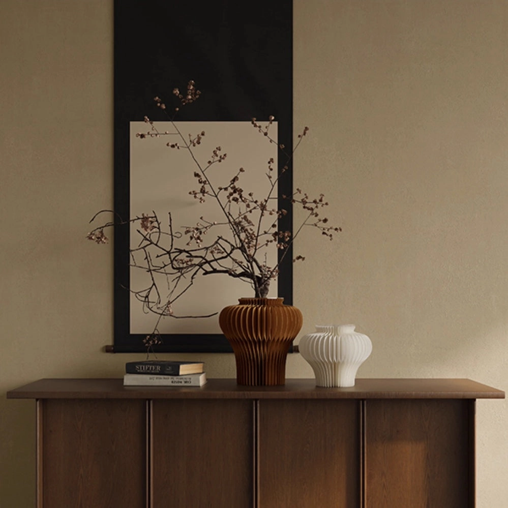 Expandable Honeycomb Kraft Paper Vase