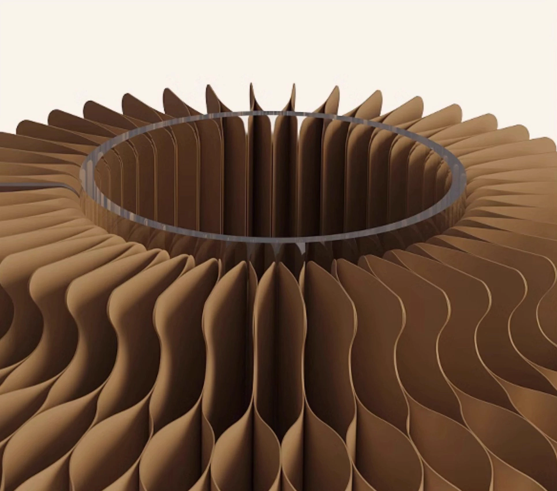 Expandable Honeycomb Kraft Paper Vase