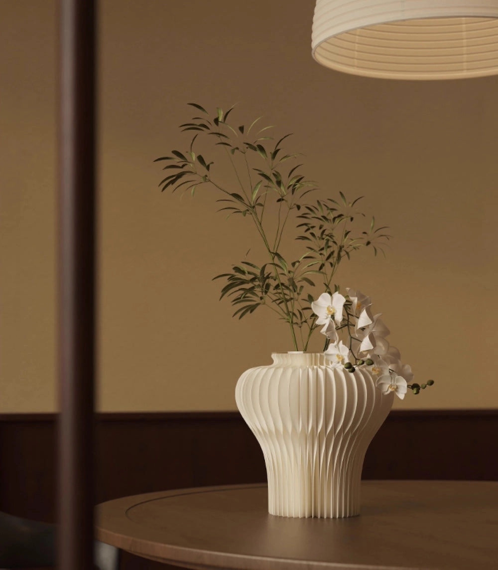 Expandable Honeycomb Kraft Paper Vase