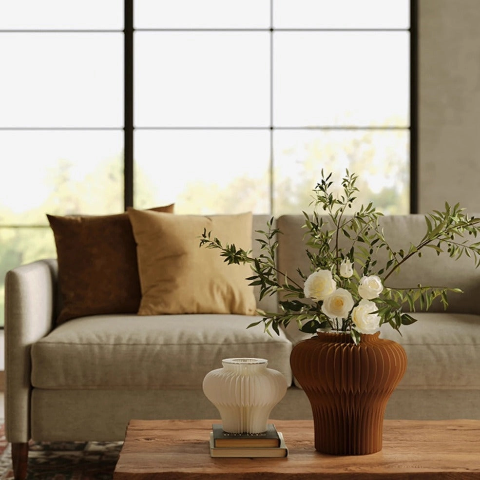 Expandable Honeycomb Kraft Paper Vase