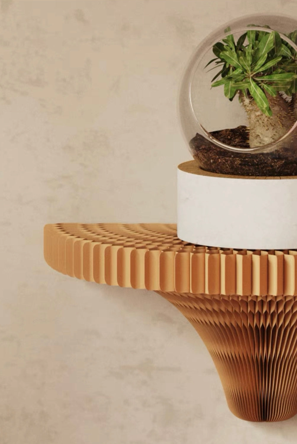 Expandable Honeycomb Kraft Paper Wall Shelves