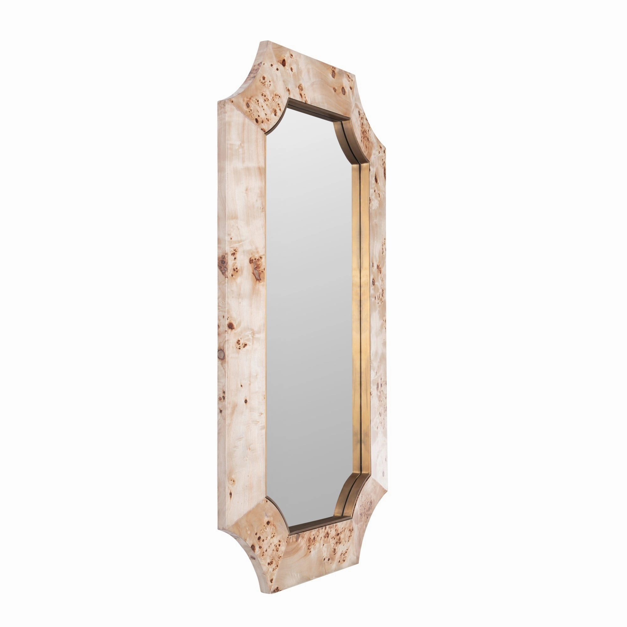 Farra 449MI26B 26x44 Wall Mirror - Poplar Burl/Weathered Brass