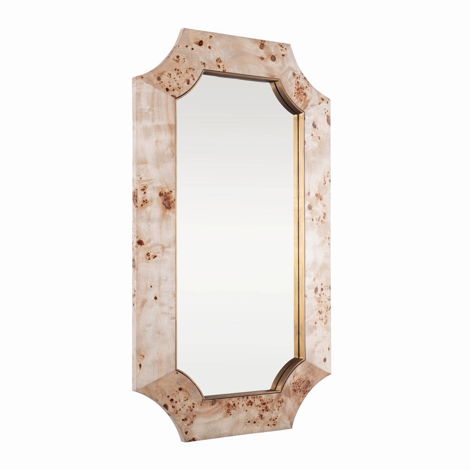 Farra 449MI26B 26x44 Wall Mirror - Poplar Burl/Weathered Brass