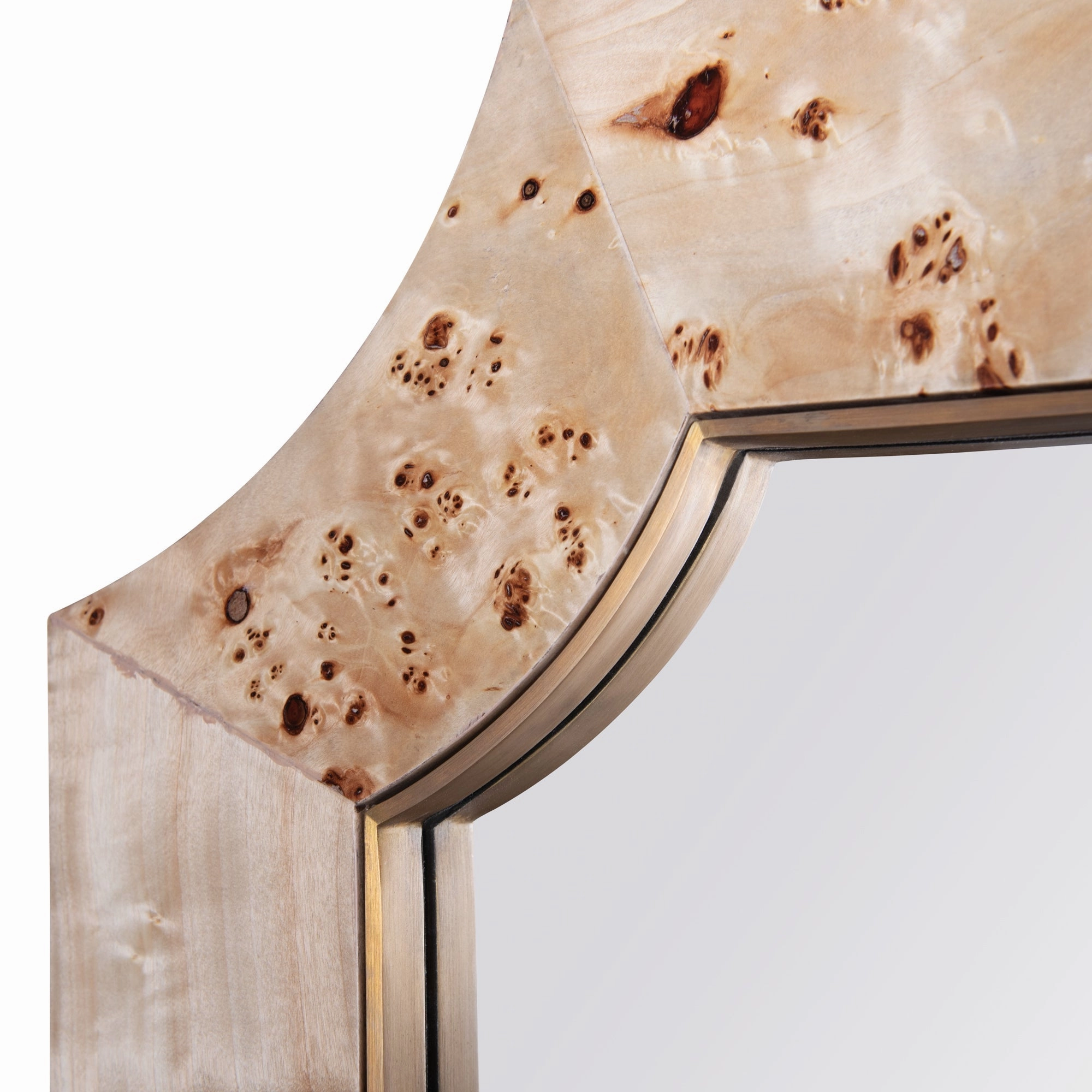 Farra 449MI26B 26x44 Wall Mirror - Poplar Burl/Weathered Brass