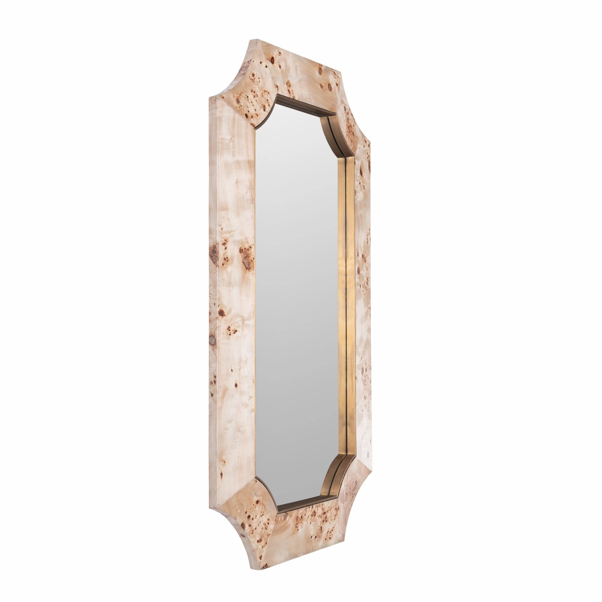 Farra 449MI26B 26x44 Wall Mirror - Poplar Burl/Weathered Brass