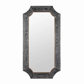 Farra 449MI28A 28x54 Wall Mirror - Cerused Black/Weathered Brasswall mounted decorative mirror,full length dressing mirror