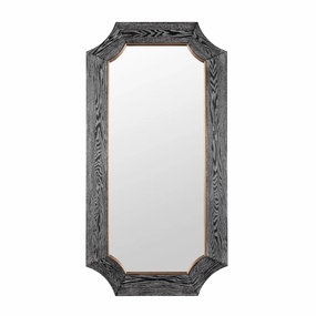 Farra 449MI28A 28x54 Wall Mirror - Cerused Black/Weathered Brasswall mounted decorative mirror,full length dressing mirror