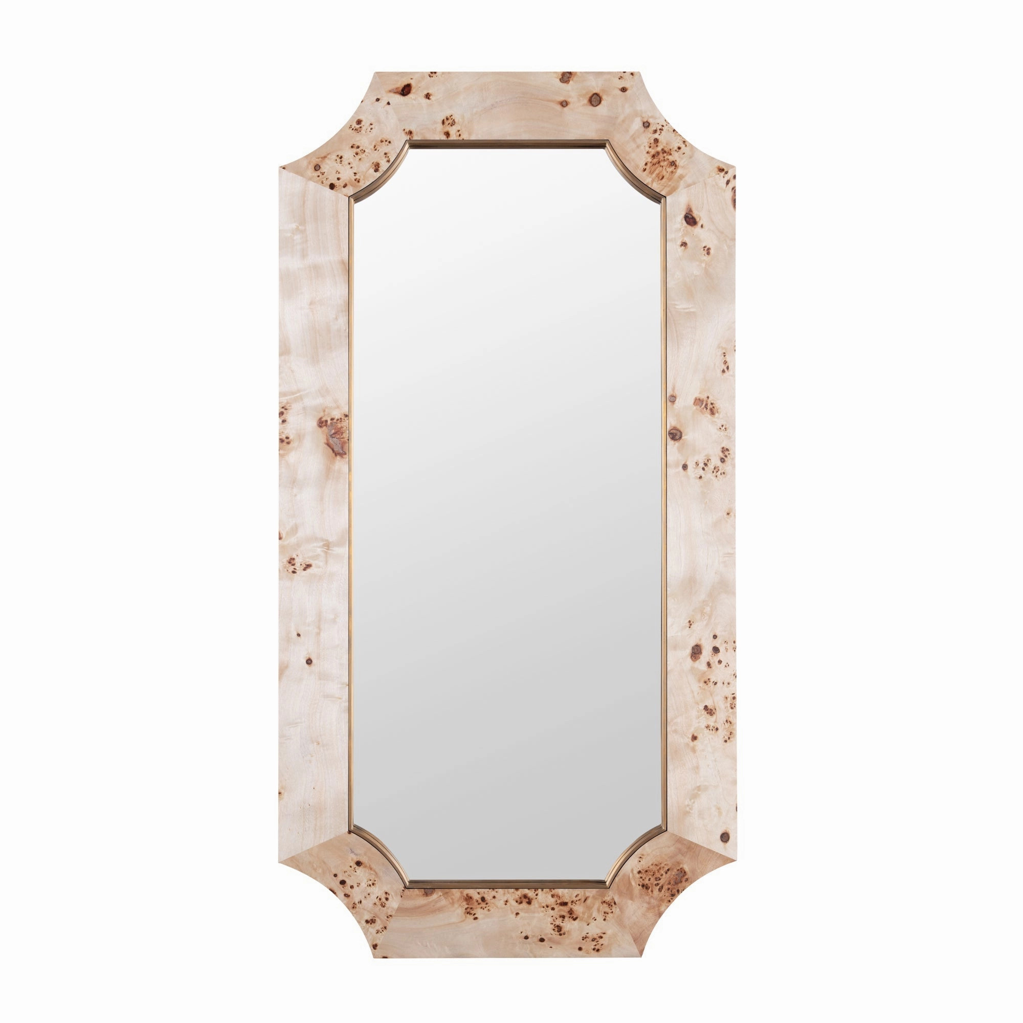 Farra 449MI28B 28x54 Wall Mirror - Poplar Burl/Weathered Brasswall mounted decorative mirror,full length dressing mirror