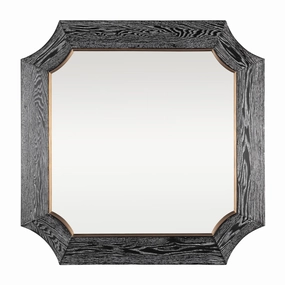 Farra 449MI36A 36x36 Wall Mirror - Cerused Black/Weathered Brasswall mounted decorative mirror,full length dressing mirror
