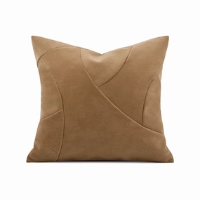 Faux Leather Khaki Throw Cushionhome decoration ,modern home decor 