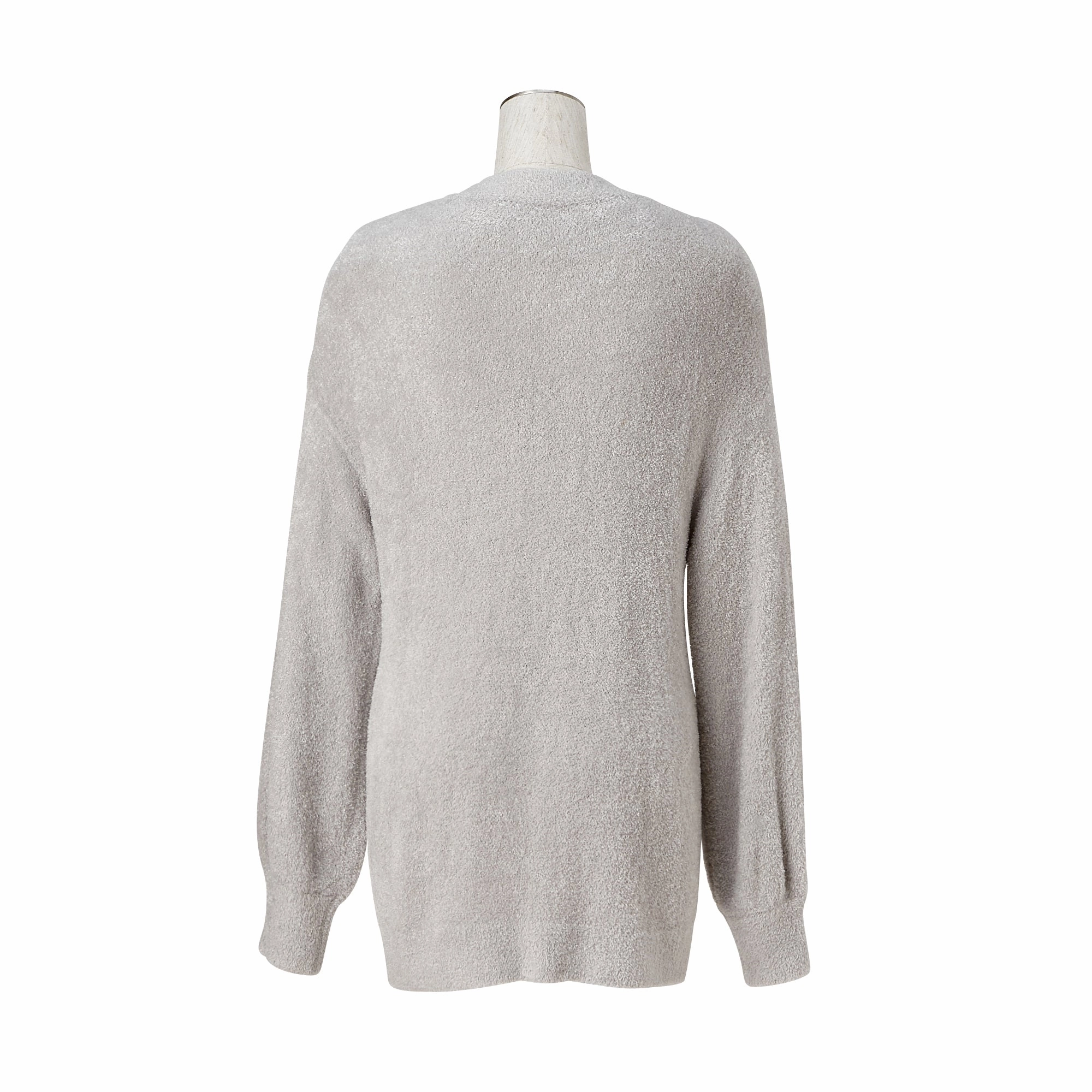 Feather Knit Cardigan Light Gray