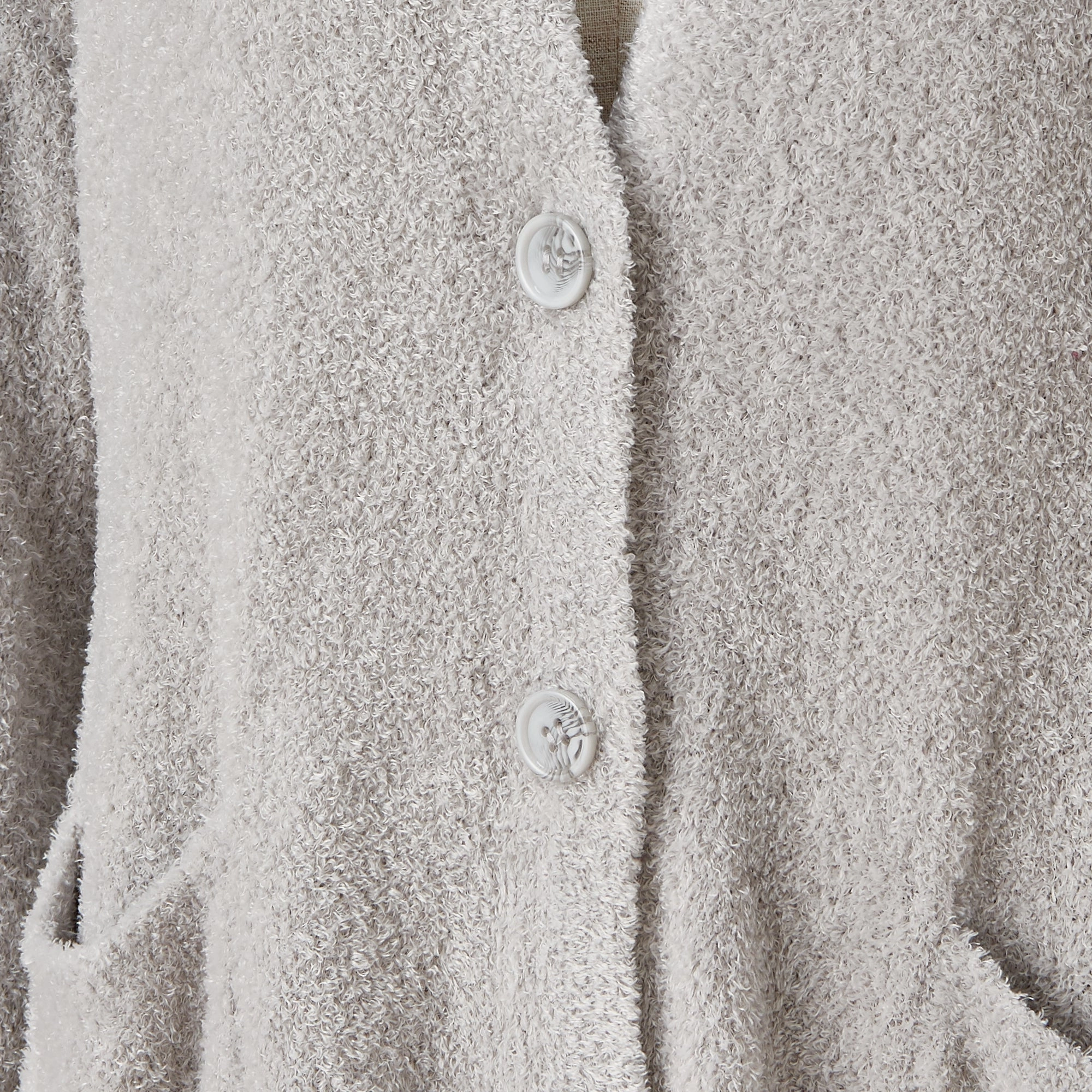 Feather Knit Cardigan Light Gray