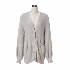 Feather Knit Cardigan Light Graybedding sets ,throw blankets 