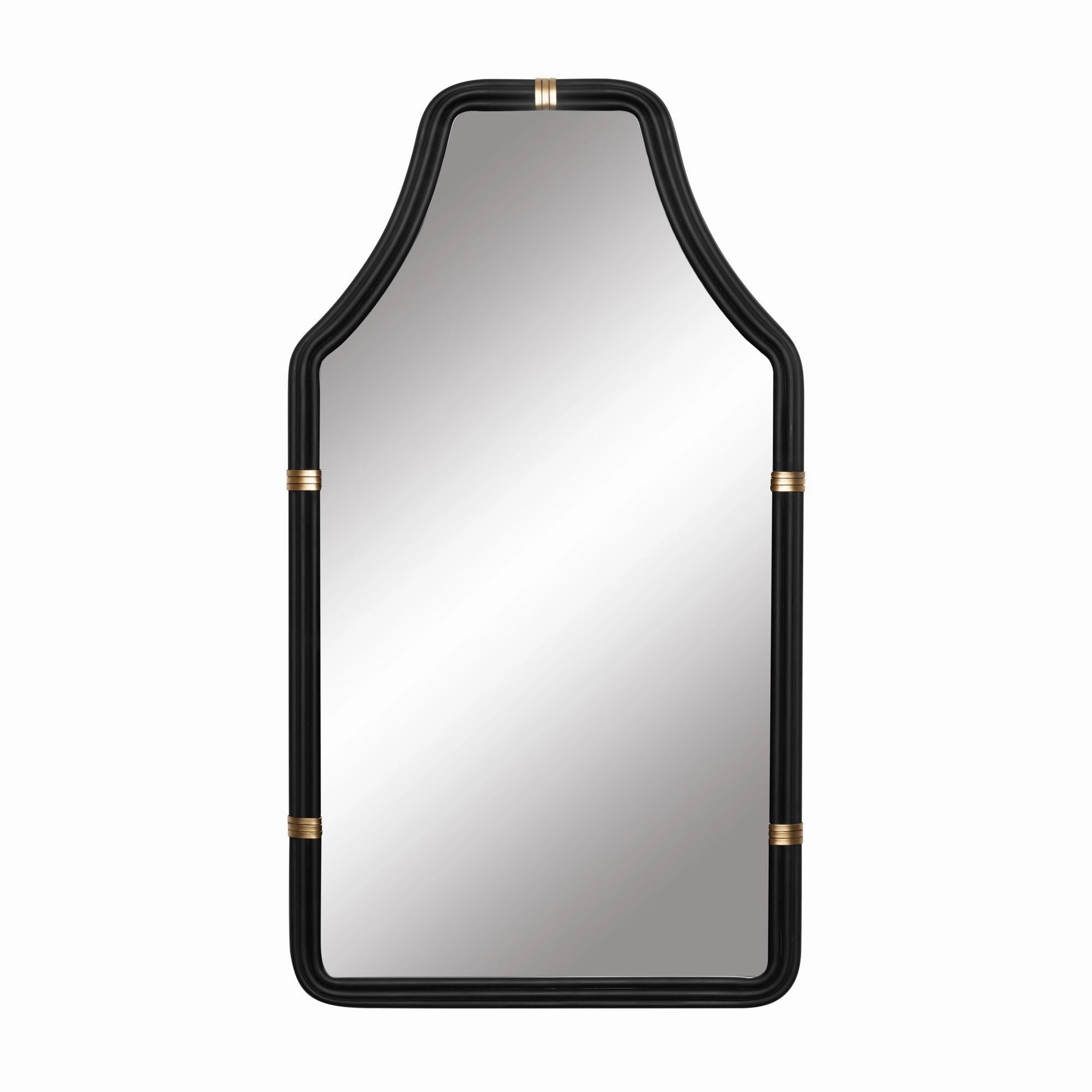 Federal Case 407MI08MBFG 22-Inch Mirror - Matte Black/French Goldwall mounted decorative mirror,full length dressing mirror