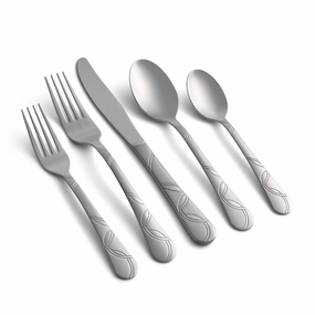 Felicity Sand 45 Piece Flatware Seteco-friendly bamboo fiber tableware set 