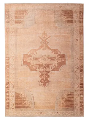 Feliza Cream and Rust Medallion Washable Rugmodern color block patchwork rug