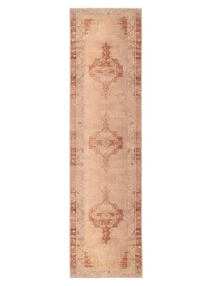 Feliza Cream and Rust Medallion Washable Runner Rugmodern color block patchwork rug