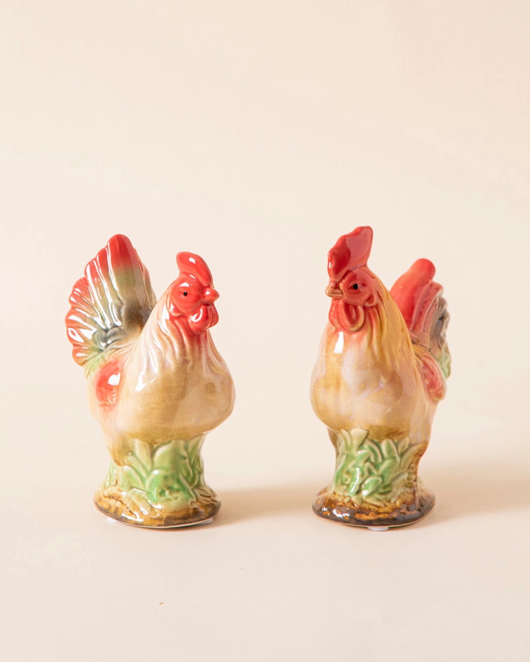 Feng Shui Ceramic Rooster Figurines - Set of 2home decor ,wall decor 