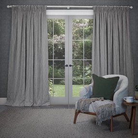 Fernbank Embroidered Pencil Pleat Curtains Dovebedding sets ,throw blankets 