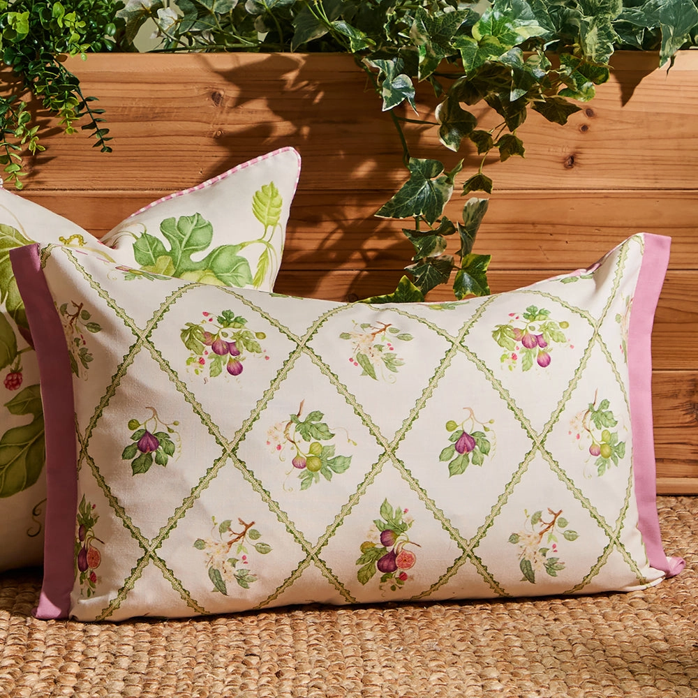 Fig Trellis Printed Outdoor Cushion Purplebedding sets ,throw blankets 
