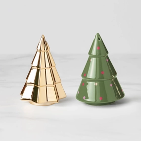 Figural Evergreen Tree Salt & Pepper Setmodern kitchen decor ,kitchen dinner set ,dinnerware 