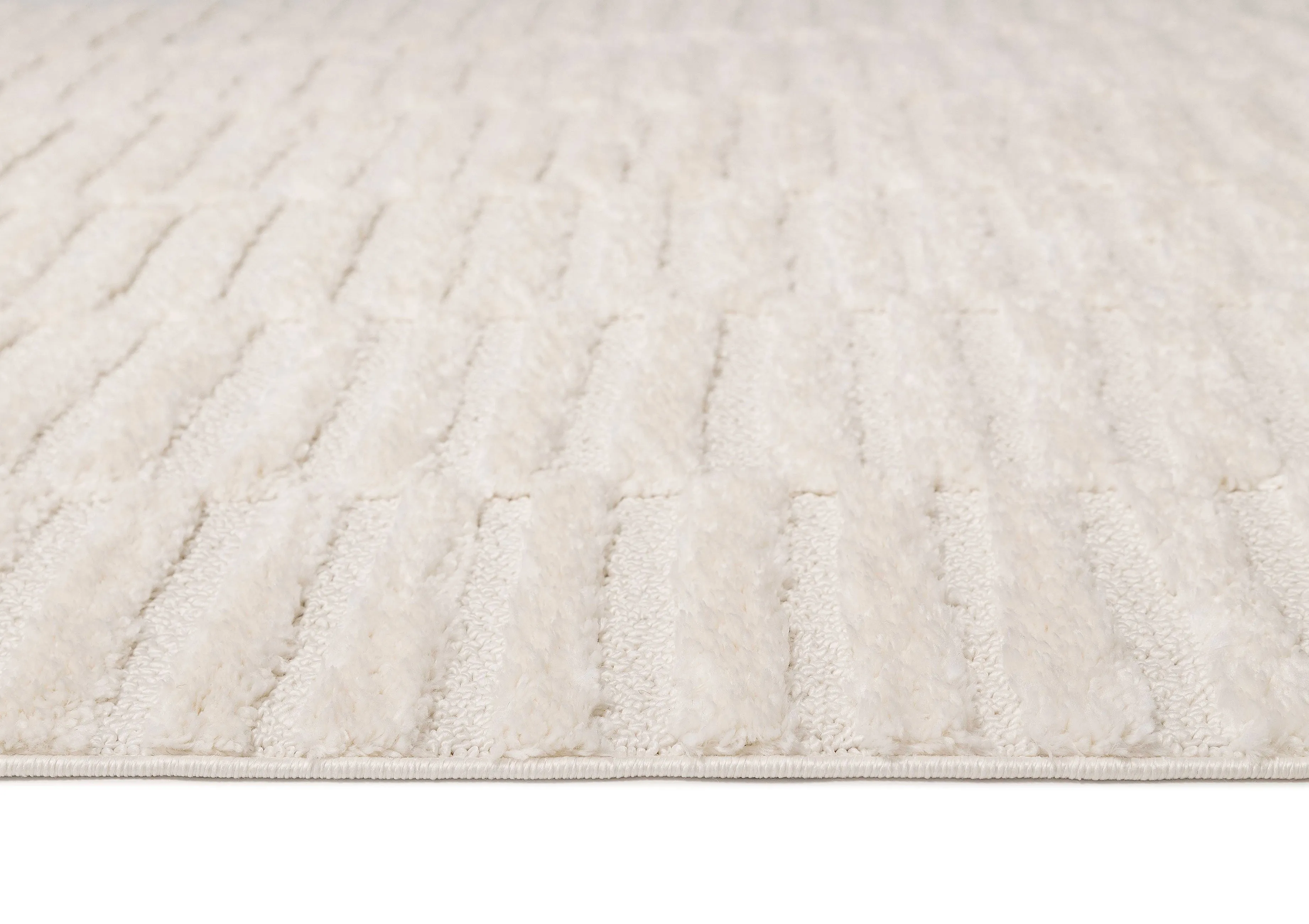 Filippa Ivory Cream Modern Textured Rug