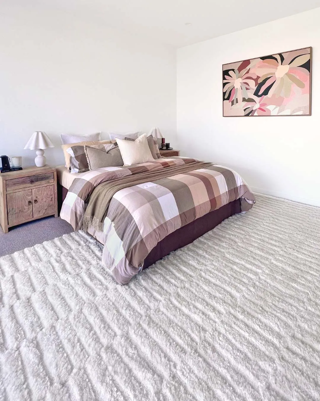 Filippa Ivory Cream Modern Textured Rug