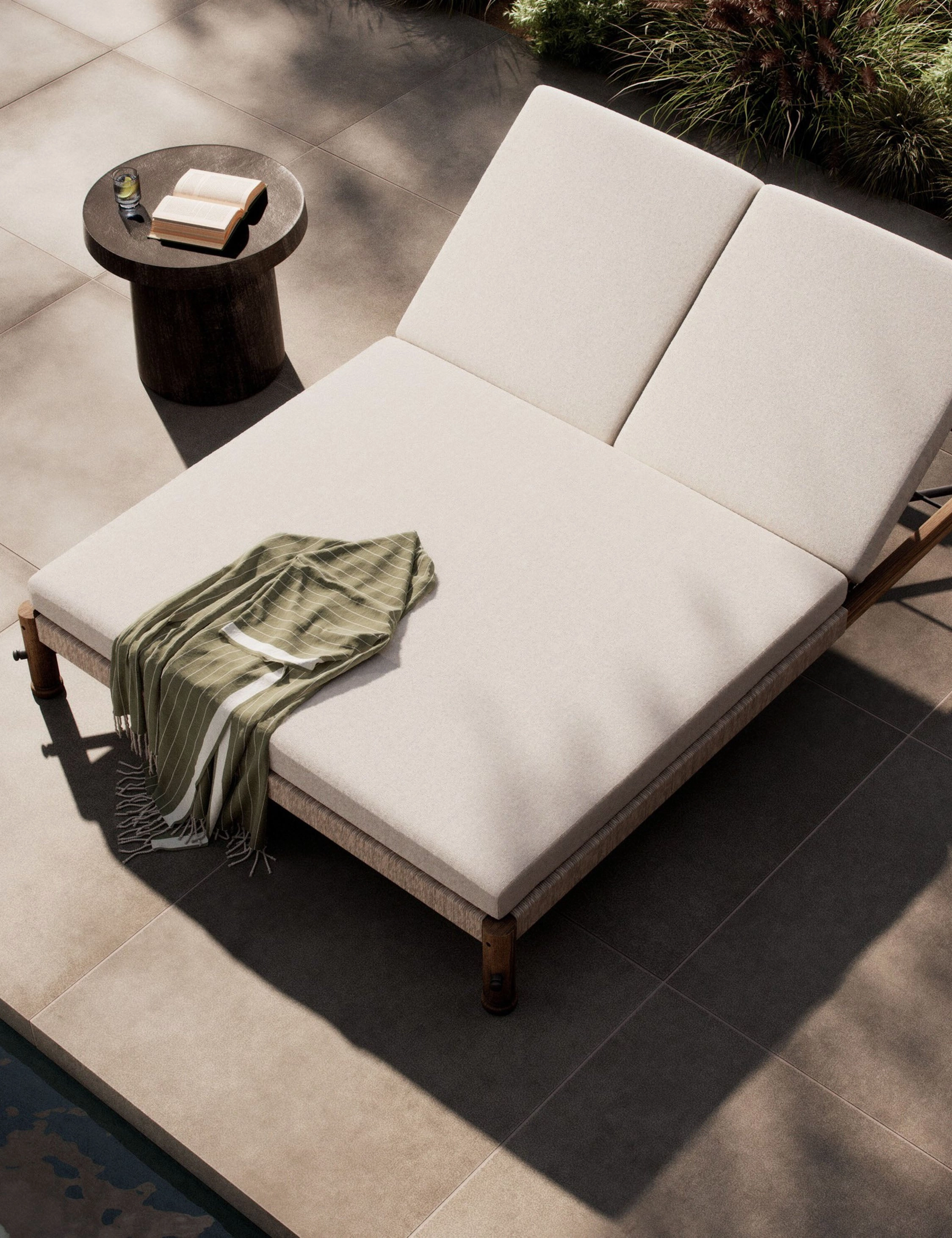 Finnegan Indoor / Outdoor Double Chaise by Amber Lewis x Four Hands
