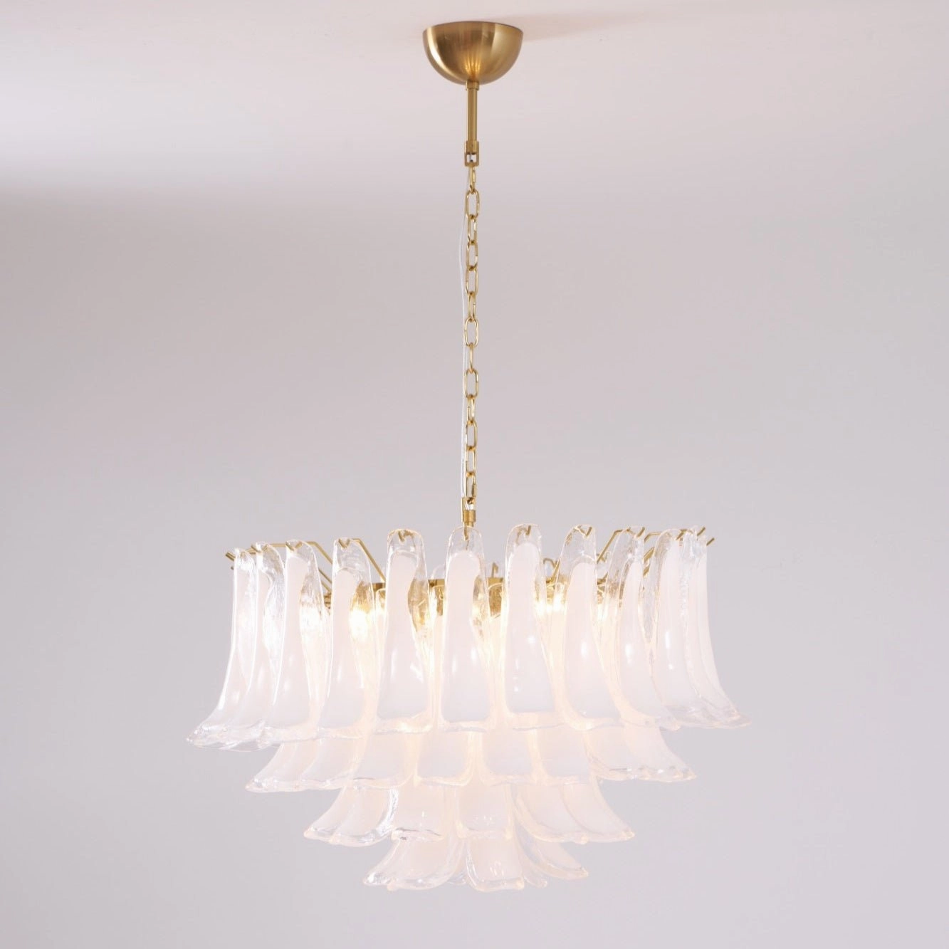 Fiora Pink Glass Chandelier