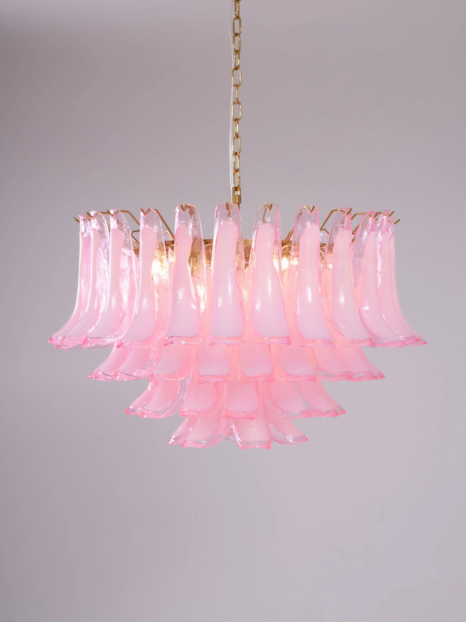 Fiora Pink Glass Chandelier