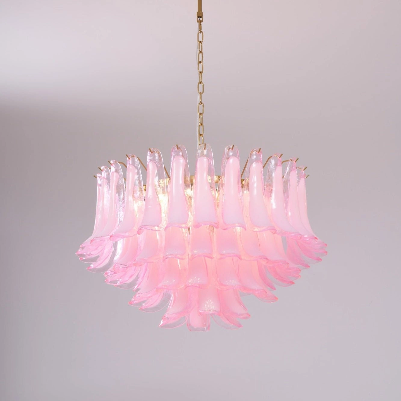 Fiora Pink Glass Chandelier
