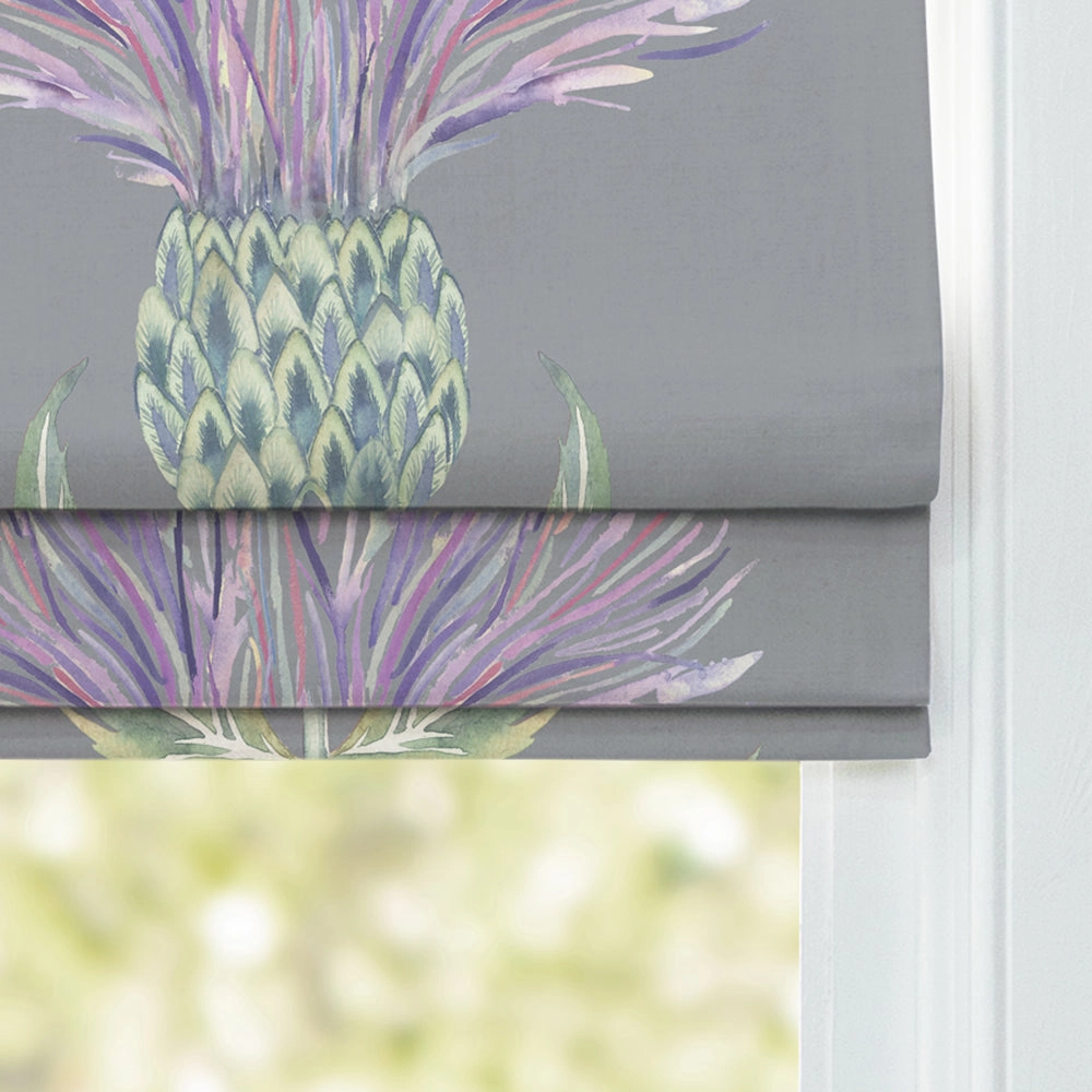 Firth Printed Cotton Made to Measure Roman Blinds Granite