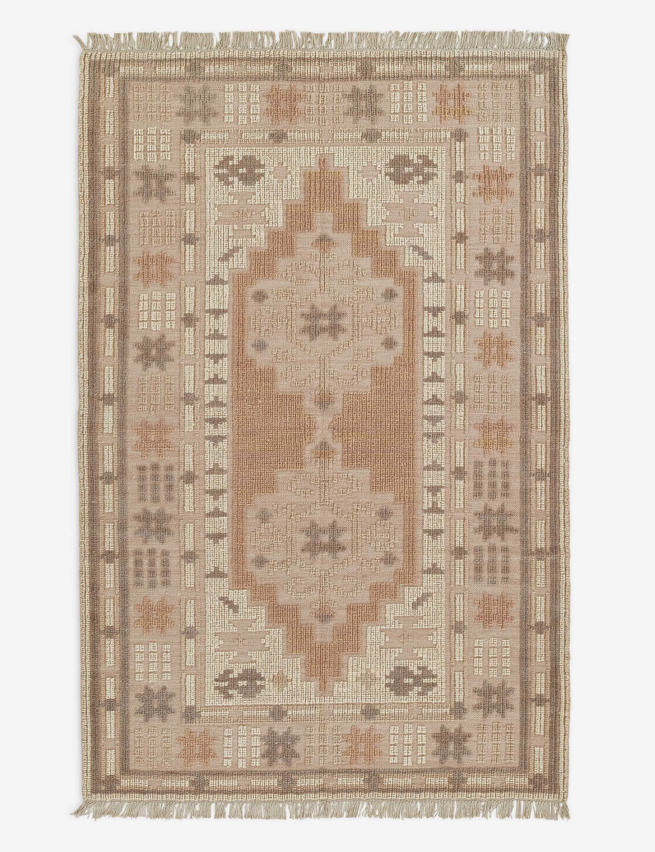 Fitch Handwoven Wool Rugmodern color block patchwork rug