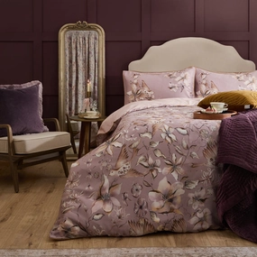 Floella Printed Duvet Cover Set Purplebedding sets ,throw blankets 