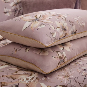 Floella Printed Piped Pillowcase Pair Purplehome decor ,wall decor 