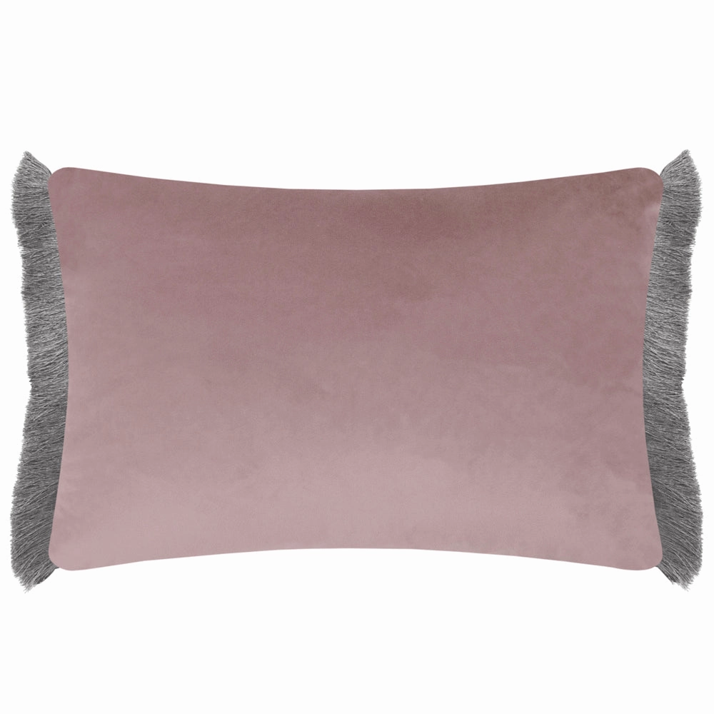 Floella Printed Ruche Fringe Cushion Primrose