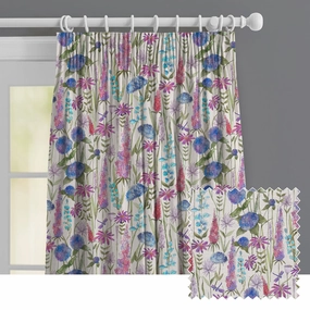 Florabunda Ecru Printed Made to Measure Curtains Bluebellbedding sets ,throw blankets 