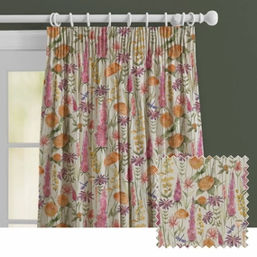 Florabunda Linen Printed Made to Measure Curtains Russethome decor ,wall decor 
