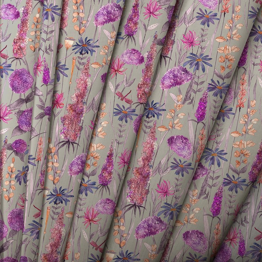 Florabunda Printed Cotton Made to Measure Roman Blinds Fuchsia Pink