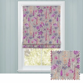 Florabunda Printed Cotton Made to Measure Roman Blinds Fuchsia Pinkhome decor ,wall decor 