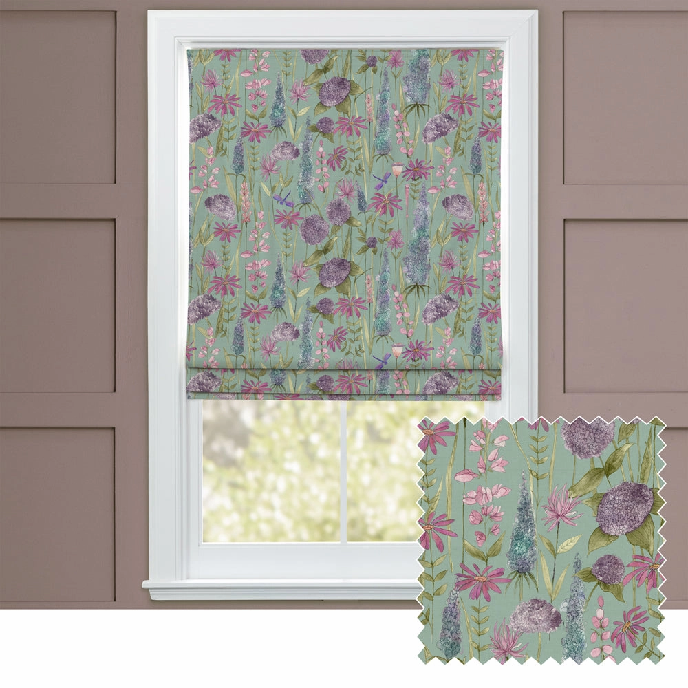 Florabunda Printed Cotton Made to Measure Roman Blinds Verde Greenhome decor ,wall decor 