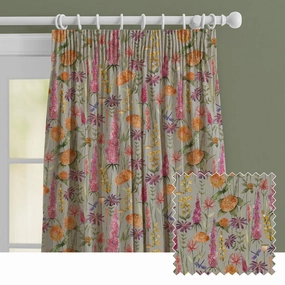 Florabunda Printed Made to Measure Curtains Russetbedding sets ,throw blankets 