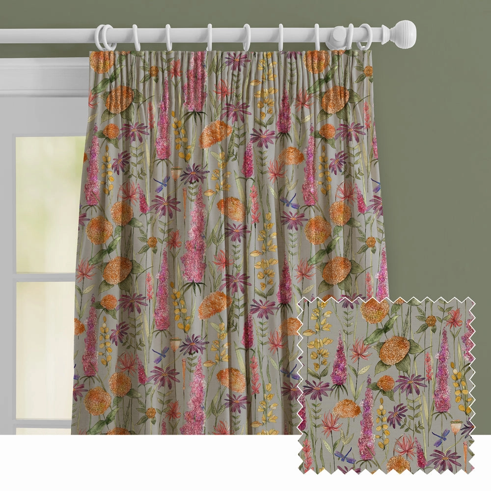 Florabunda Printed Made to Measure Curtains Russetbedding sets ,throw blankets 