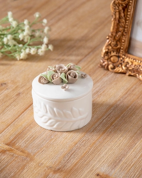 Floral Harmony Trinket Keeper - Brownhome decor ,wall decor 