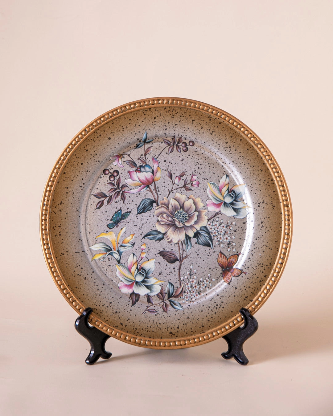 Floral Serenity Decorative Plate - 13"