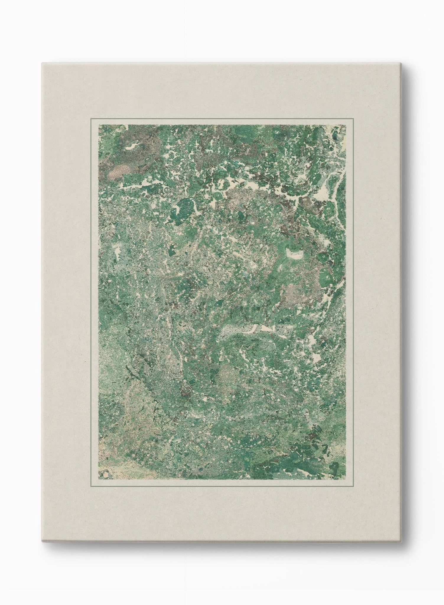 Florentine Marbling in Emerald, Poster