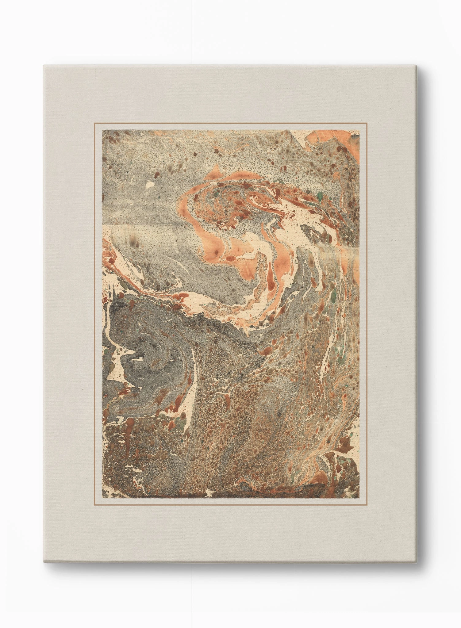 Florentine Marbling in Fire Opal, Canvasindoor decorative canvas print