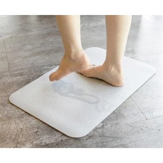 Flow Soft Diatom Earth Bath Mat Gray Large
