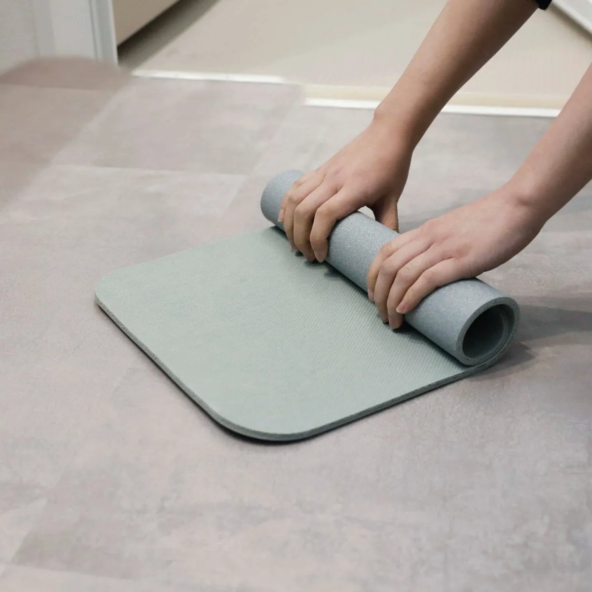 Flow Soft Diatom Earth Bath Mat Gray Large
